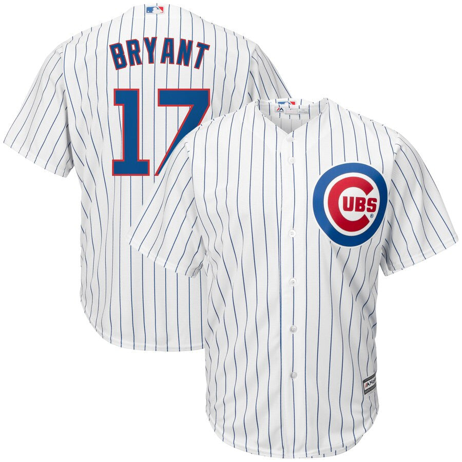 Kris Bryant #17 Chicago Cubs Majestic Big And Tall Limited Cool Base Player Jersey - White Royal