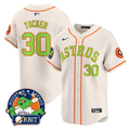 Kyle Tucker #30 Houston Astros Orbit Patch Vapor Premier Limited V2 Crea Jersey