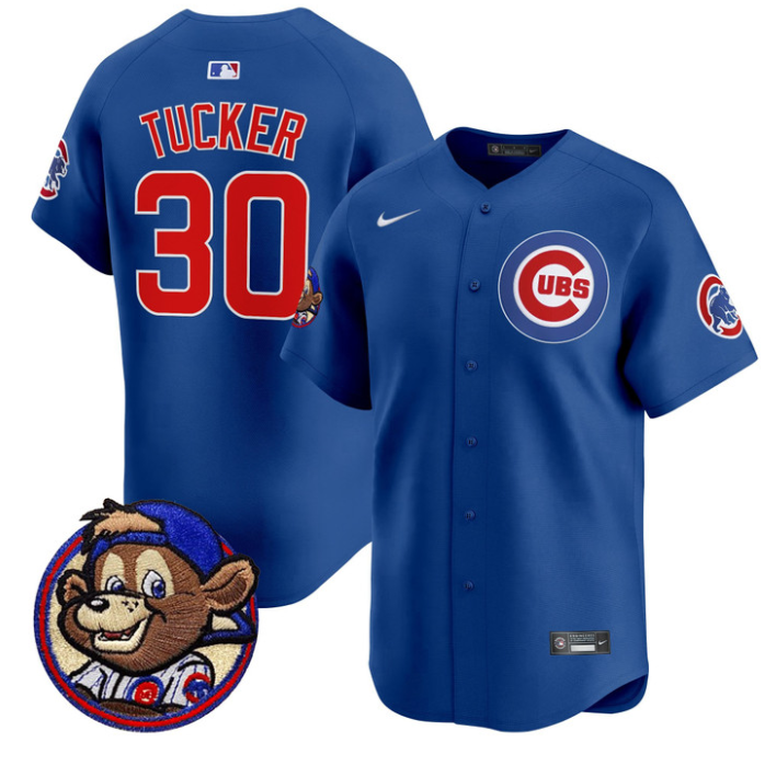 Kyle Tucker #30 Chicago Cubs Clark Patch Vapor Premier Limited R Jersey
