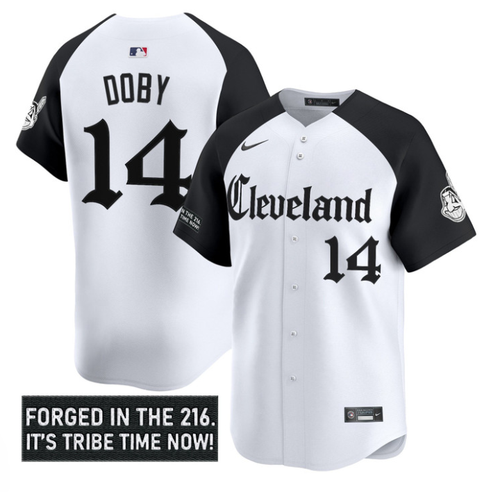 Larry Doby #14 Cleveland Indians Gothic Iron Edition Alternate Limited Jersey