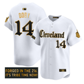 Larry Doby #14 Cleveland Indians Gothic Iron Edition Limited Jersey - White