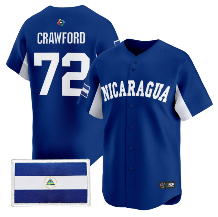 Leonardo Crawford #72 2026 Team Nicaragua World Limited Baseball Jersey