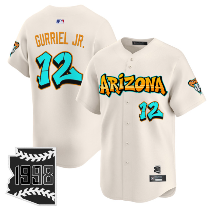 Lourdes Gurriel Jr #12 Arizona Diamondbacks Graffiti Desert Ink Limited Jersey - Cream
