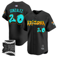 Luis Gonzalez #20 Arizona Diamondbacks Graffiti Desert Ink Edition Limited Jersey - Black