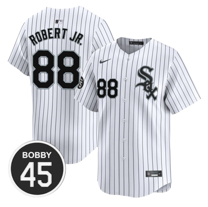 Luis Robert Jr #88 Chicago White Sox Bobby Jenks Stripes Limited Jersey