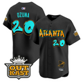 Marcell Ozuna #20 Atlanta Braves Graffiti A-Town Edition Limited Jersey - Black