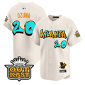 Marcell Ozuna #20 Atlanta Braves Graffiti A-Town Edition Limited Jersey - Cream