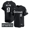 Matt Mclain #9 Cincinnati Reds Gothic Queen City Edition Limited Jersey - Black
