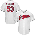Melky Cabrera #53 Cleveland Indians Majestic Home Limited Cool Base Player Jersey - White