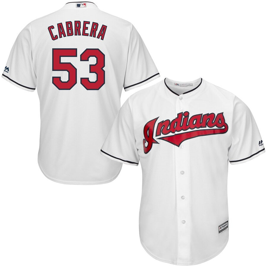 Melky Cabrera #53 Cleveland Indians Majestic Home Limited Cool Base Player Jersey - White