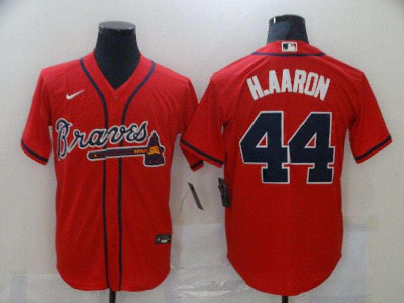 Atlanta Braves #44 Nike Men Haaron Game Jerseys Limited Jersey - Red
