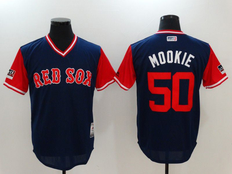 Boston Red Sox #50 Men Mookie Game Legend Edition Jersey - Blue