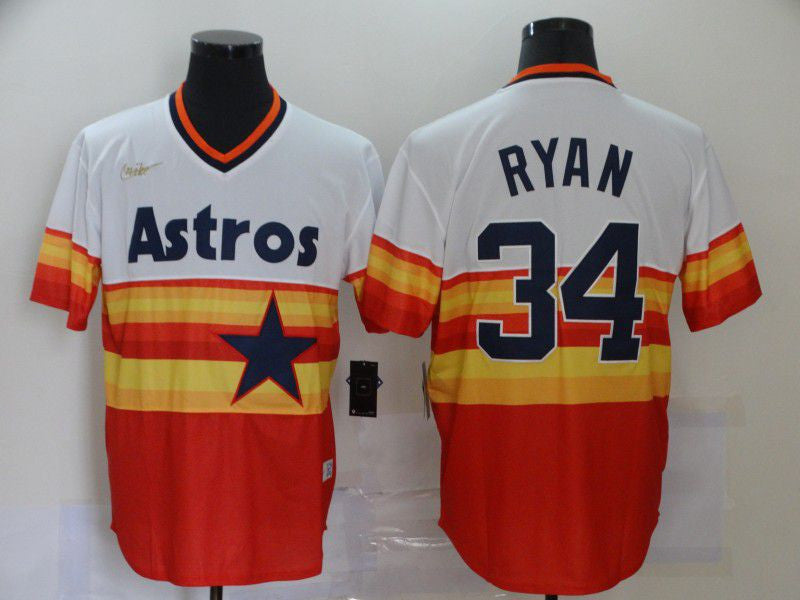 Houston Astros #34 Nike Men 2021 Ryan Limited Jersey - Orange