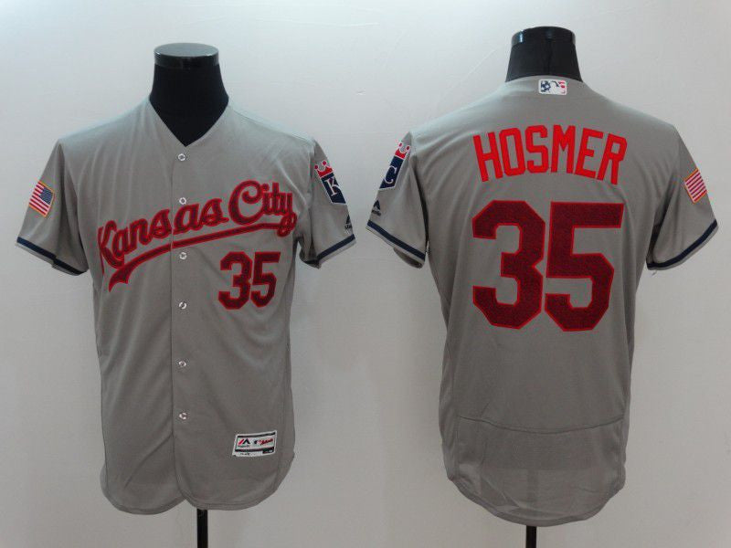 Kansas City Royals #35 Men 2022 Hosmer Elite Jersey - Grey