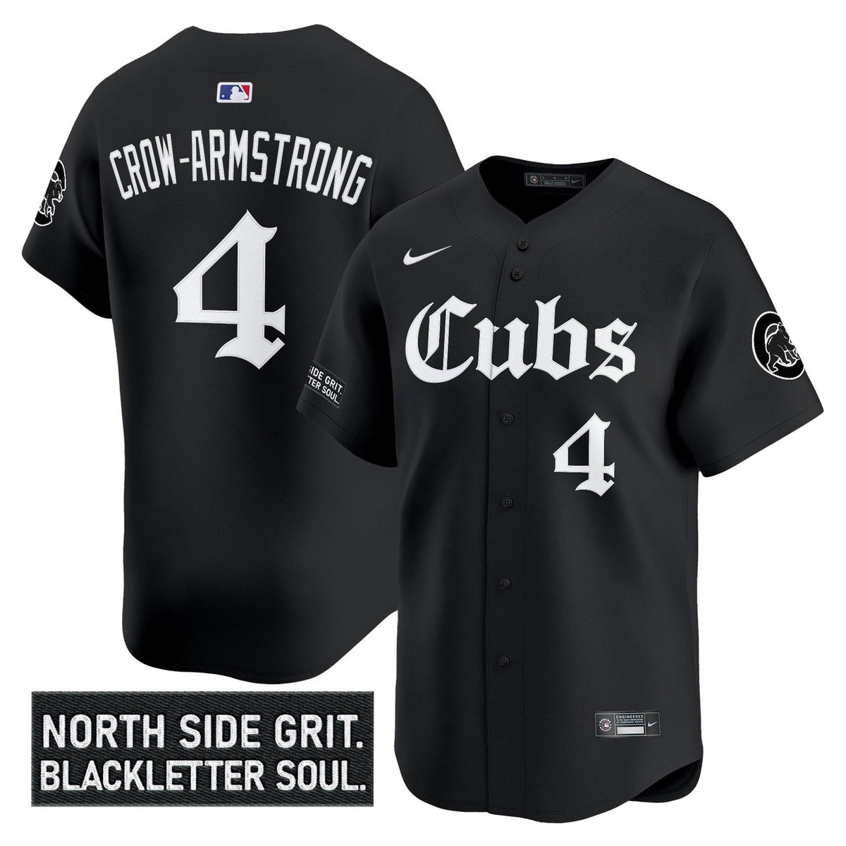 Chicago Cubs Men Gothic North Side Edition Vapor Premier Limited Jersey