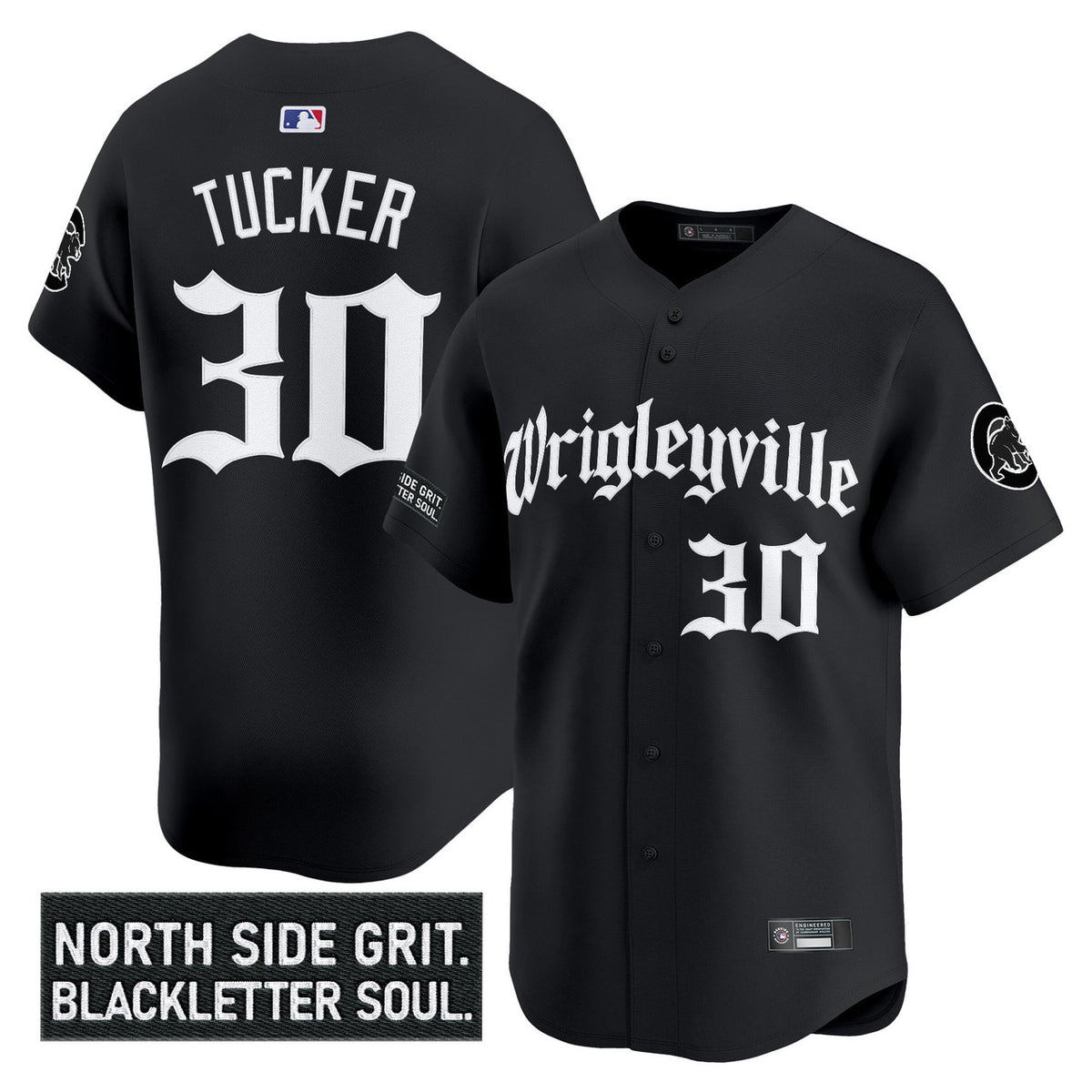 Chicago Cubs Men Gothic North Side Edition Vapor Premier V2 Limited Jersey