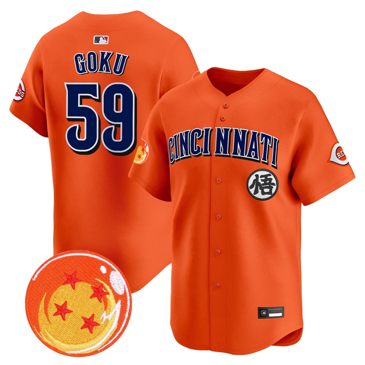 Cincinnati Reds Men X Dragon Ball Vapor Premier Limited Jersey