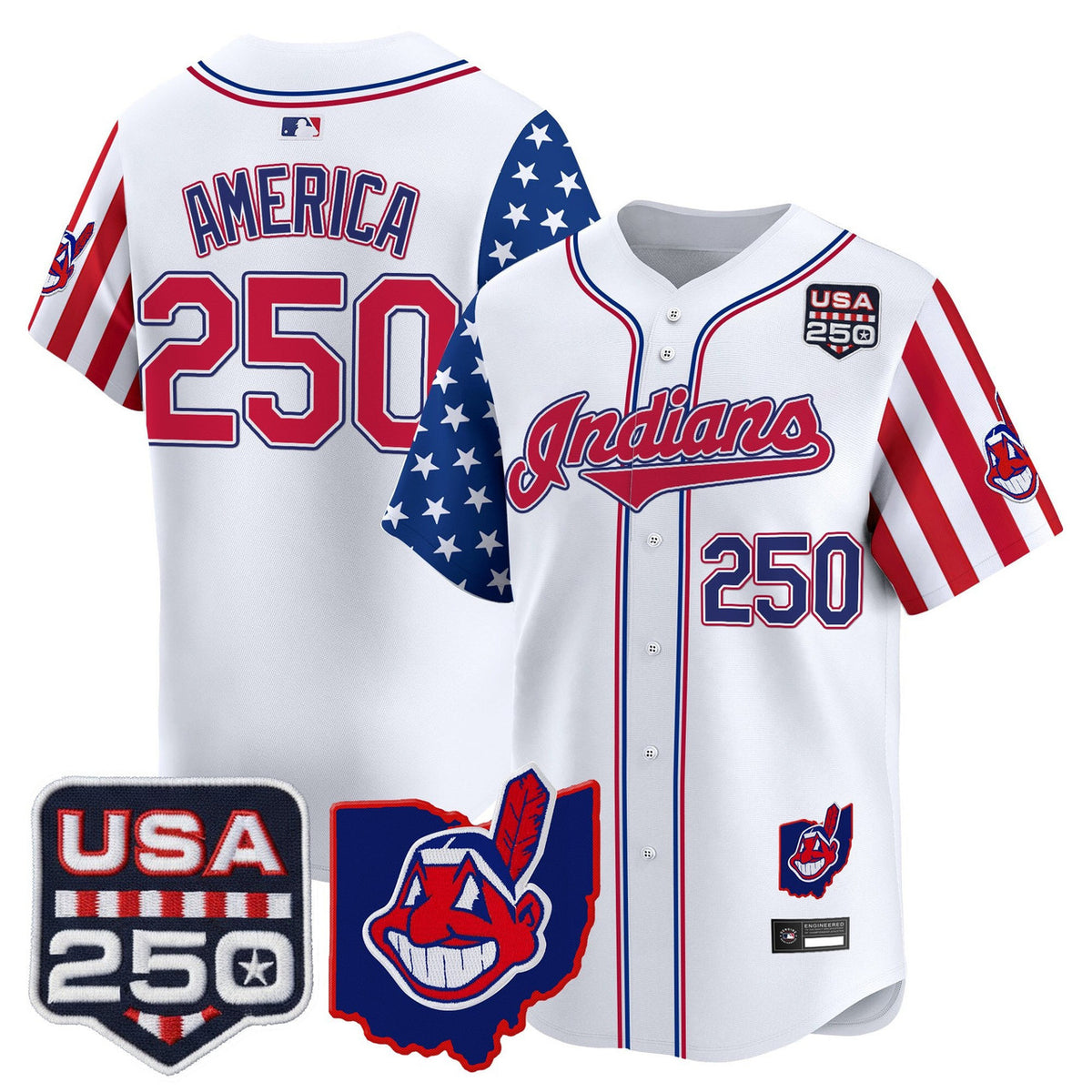 Cleveland Indians Men America250 Edition Vapor Premier Limited Jersey