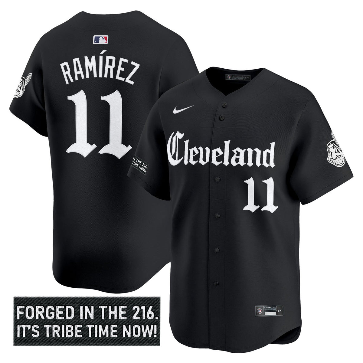 Gothic Iron Cleveland Indians Men Edition Vapor Premier Limited Jersey