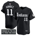 Gothic Iron Cleveland Indians Men Edition Vapor Premier V2 Limited Jersey