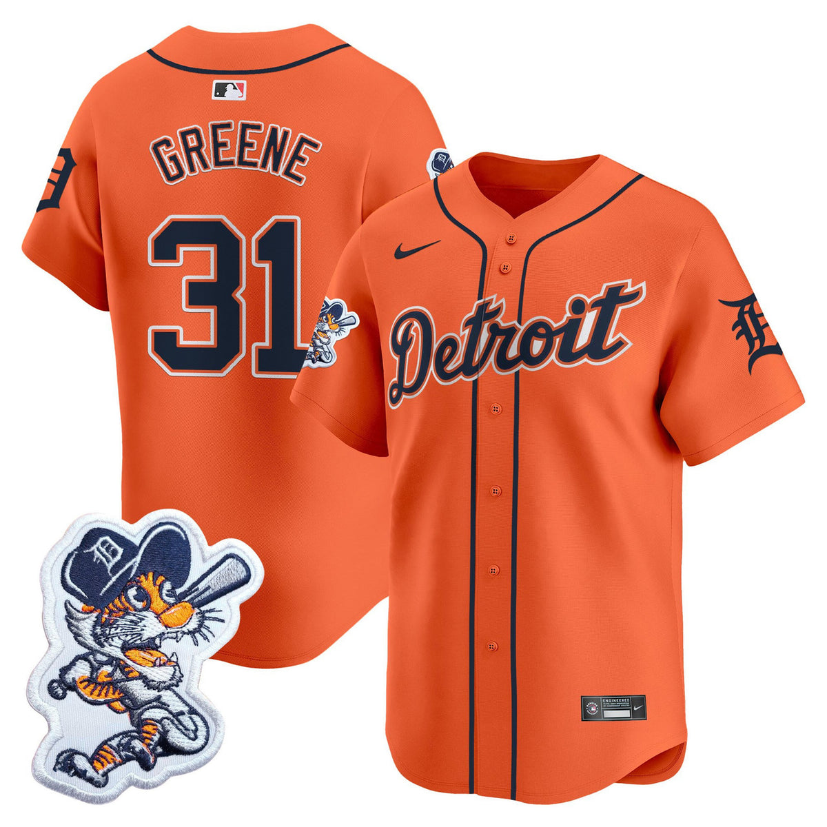 Detroit Tigers Men Paws Patch Vapor Premier Limited Jersey