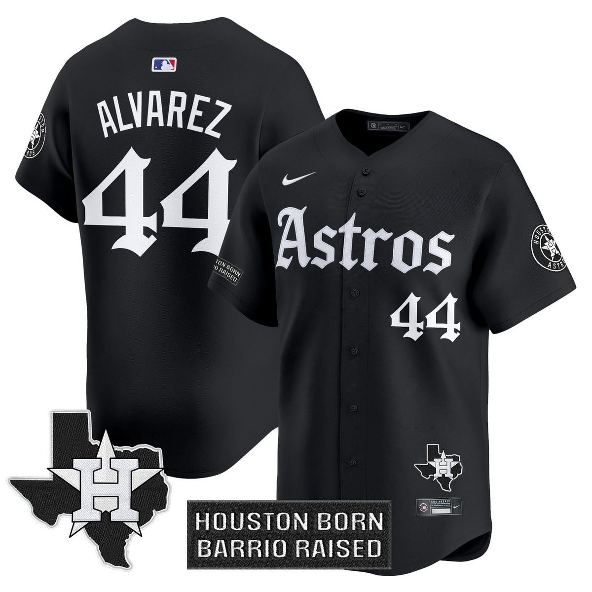 Houston Astros Men Gothic Edition Vapor Premier Limited Jersey