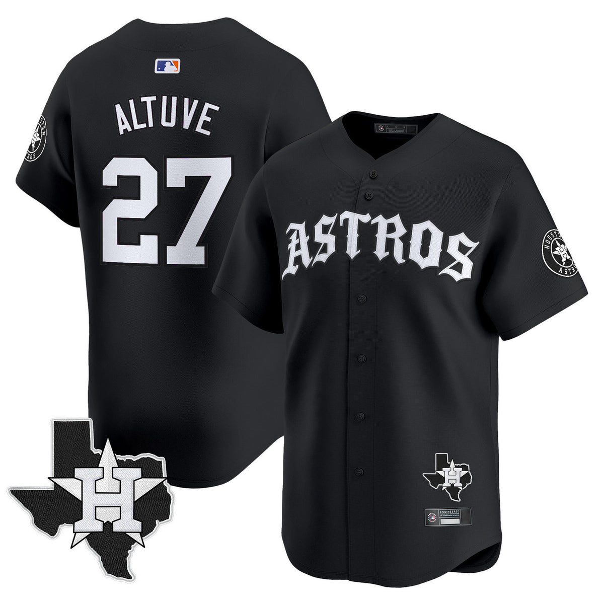 Houston Astros Men Old English Edition Vapor Premier Limited Jersey