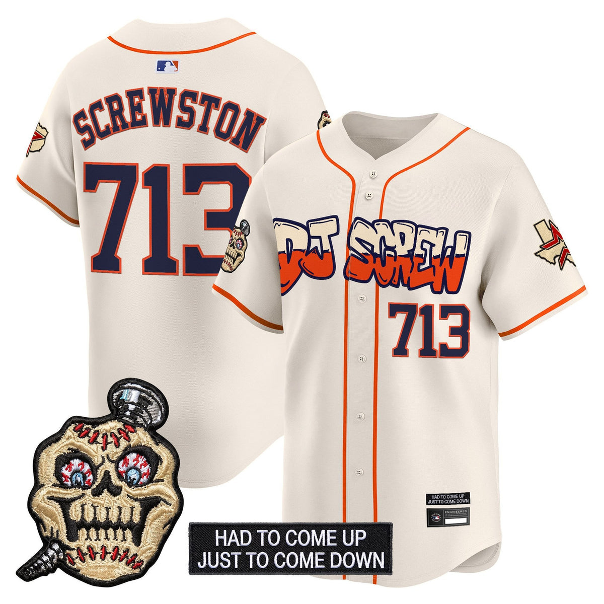 Houston Astros Men Screwed Up Click Vapor Premier V2 Limited Jersey