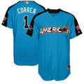 Carlos Correa #1 Houston Astros Majestic Mens 2017 American League Star Game Authentic Home Run Derby Jersey - Blue