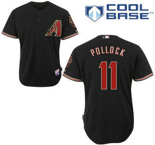 Arizona Diamondbacks #11 Mens A J Pollock Alternate Limited Cool Base Jersey - Black