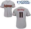 Arizona Diamondbacks #11 Mens A J Pollock Away Limited Cool Base Jersey - Gray