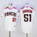 Randy Johnson #51 Arizona Diamondbacks Majestic Mens 2016 Retired Home Brick Flexbase Limited Baseball Jersey - White