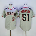 Randy Johnson #51 Arizona Diamondbacks Majestic Mens 2016 Retired Road Brick Flexbase Limited Baseball Jersey - Gray