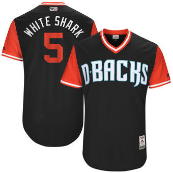 Arizona Diamondbacks Majestic Mens 2017 Gregor Blanco Shark Black Players Weekend Authentic Jersey - White