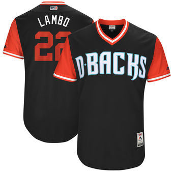 Jake Lamb #22 Arizona Diamondbacks Majestic Mens 2017 Lambo Players Weekend Authentic Jersey - Black