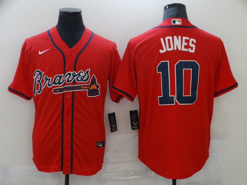 Chipper Jones #10 Atlanta Braves Nike Mens Limited Cool Base Jersey - Red