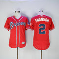 Dansby Swanson #2 Atlanta Braves Majestic Mens 2016 Limited Flex Base Jersey - Red