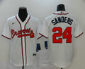 Deion Sanders #24 Atlanta Braves Nike Mens Limited Cool Base Jersey - White