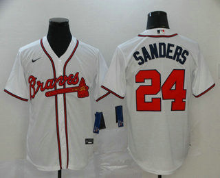 Deion Sanders #24 Atlanta Braves Nike Mens Limited Cool Base Jersey - White