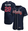 Matt Olson #28 Atlanta Braves Mens Limited Flex Base Baseball Jersey - Navy