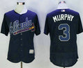 Dale Murphy #3 Atlanta Braves Majestic Mens 2016 Retired Road Limited Flex Base Jersey - Navy Blue