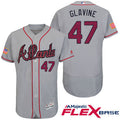 Tom Glavine #47 Atlanta Braves Majestic Mens Stars Stripes Fashion Independence Day Limited Flex Base Jersey - Gray