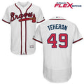 Julio Teheran #49 Atlanta Braves Majestic Mens Home Limited Flex Base Jersey - White