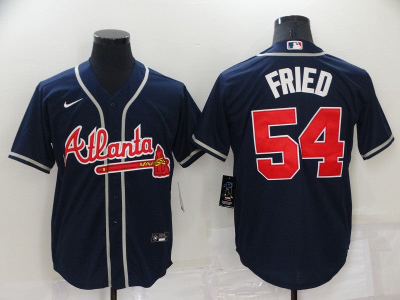 Max Fried #54 Atlanta Braves Nike Mens Limited Cool Base Jersey - Navy Blue