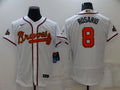 Eddie Rosario #8 Atlanta Braves Mens 2022 World Series Champions Program Limited Flex Base Baseball Jersey - White Gold