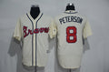 Jace Peterson #8 Atlanta Braves Mens Limited Cool Base Baseball Jersey - Cream