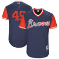 Julio Teheran #49 Atlanta Braves Majestic Mens 2017 Jt Players Weekend Authentic Jersey - Navy