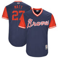 Matt Kemp #27 Atlanta Braves Majestic Mens 2017 Matt Players Weekend Authentic Jersey - Navy