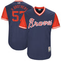 Rex Brothers Atlanta Braves Majestic Mens 2017 R Brothers Players Weekend Authentic Jersey - Navy