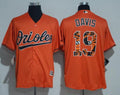 Chris Davis #19 Baltimore Orioles Majestic Mens Team Logo Ornamented Limited Cool Base Jersey - Orange